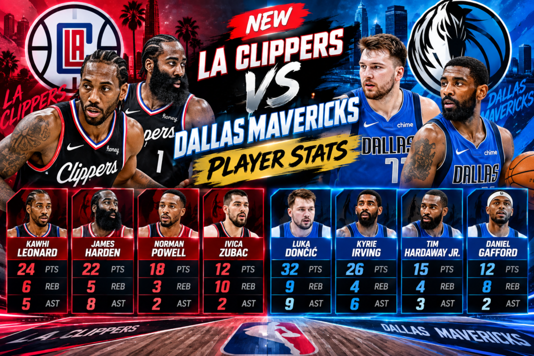 LA Clippers vs Dallas Mavericks Match Player Stats