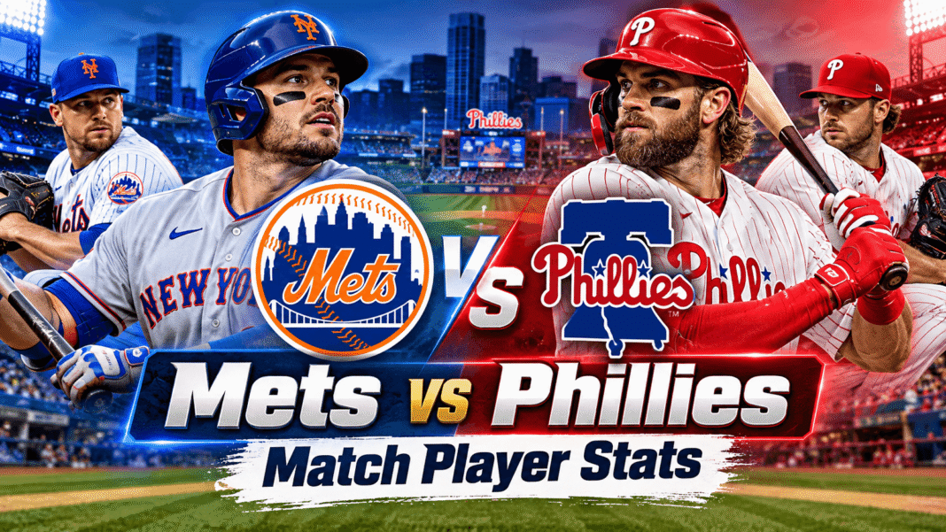 Mets vs Phillies Match Player Stats